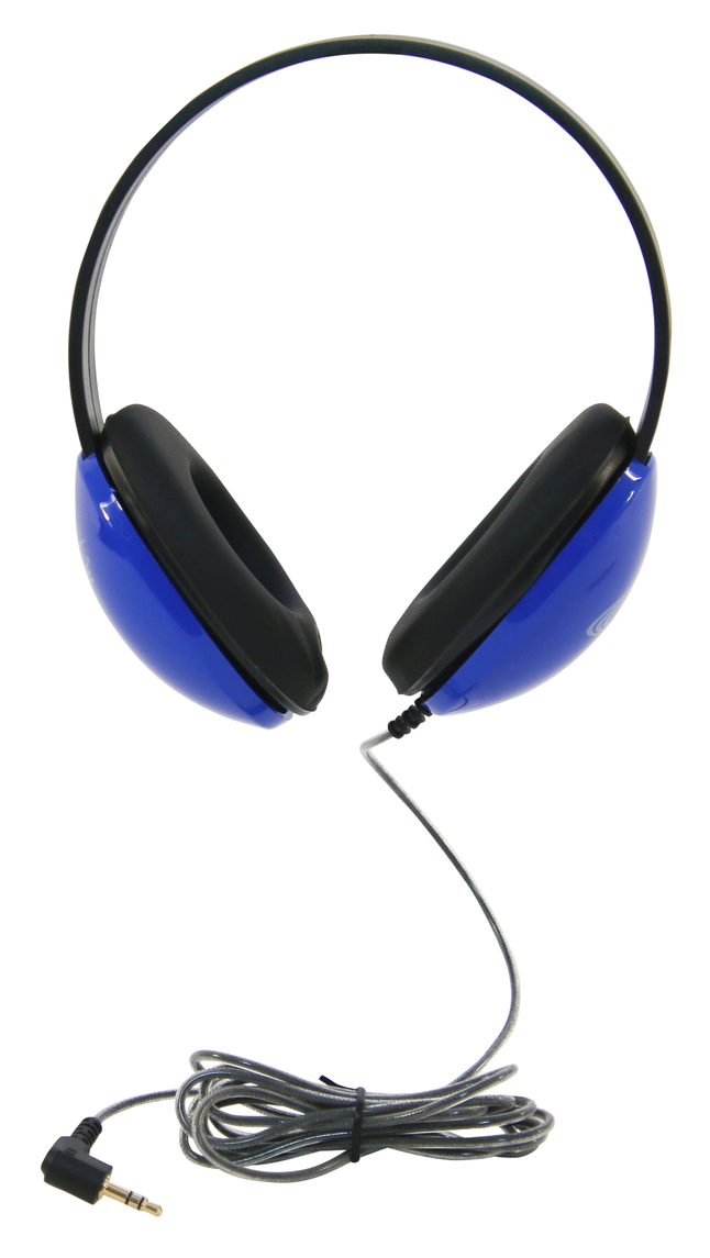 Over-Ear Stereo Headphones with 3.5 mm Plug, Blue