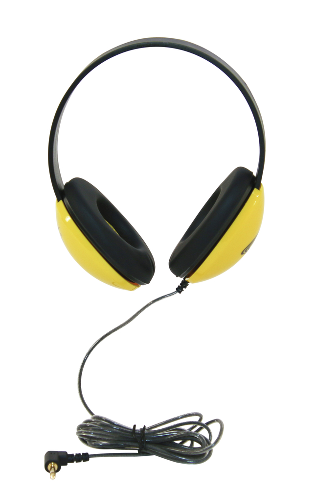 2103822 Over-Ear Stereo Headphones with 3.5 mm Plug, Yellow -  Califone