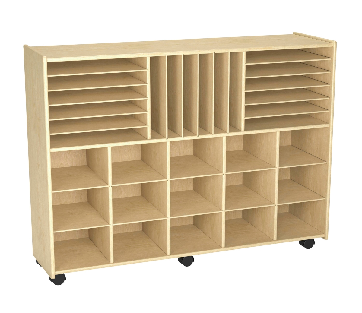 Picture of Childcraft 2127947 47.75 x 14.25 x 36 in. Mobile Store & Stack Storage Unit with Locking Casters