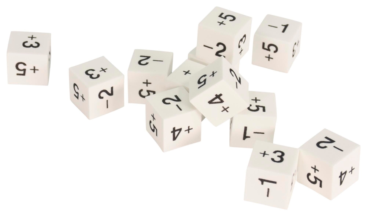 Picture of Achieve It 2105040 Foam Dice - Positive & Negative Numbers - 6 Sided - Set of 12