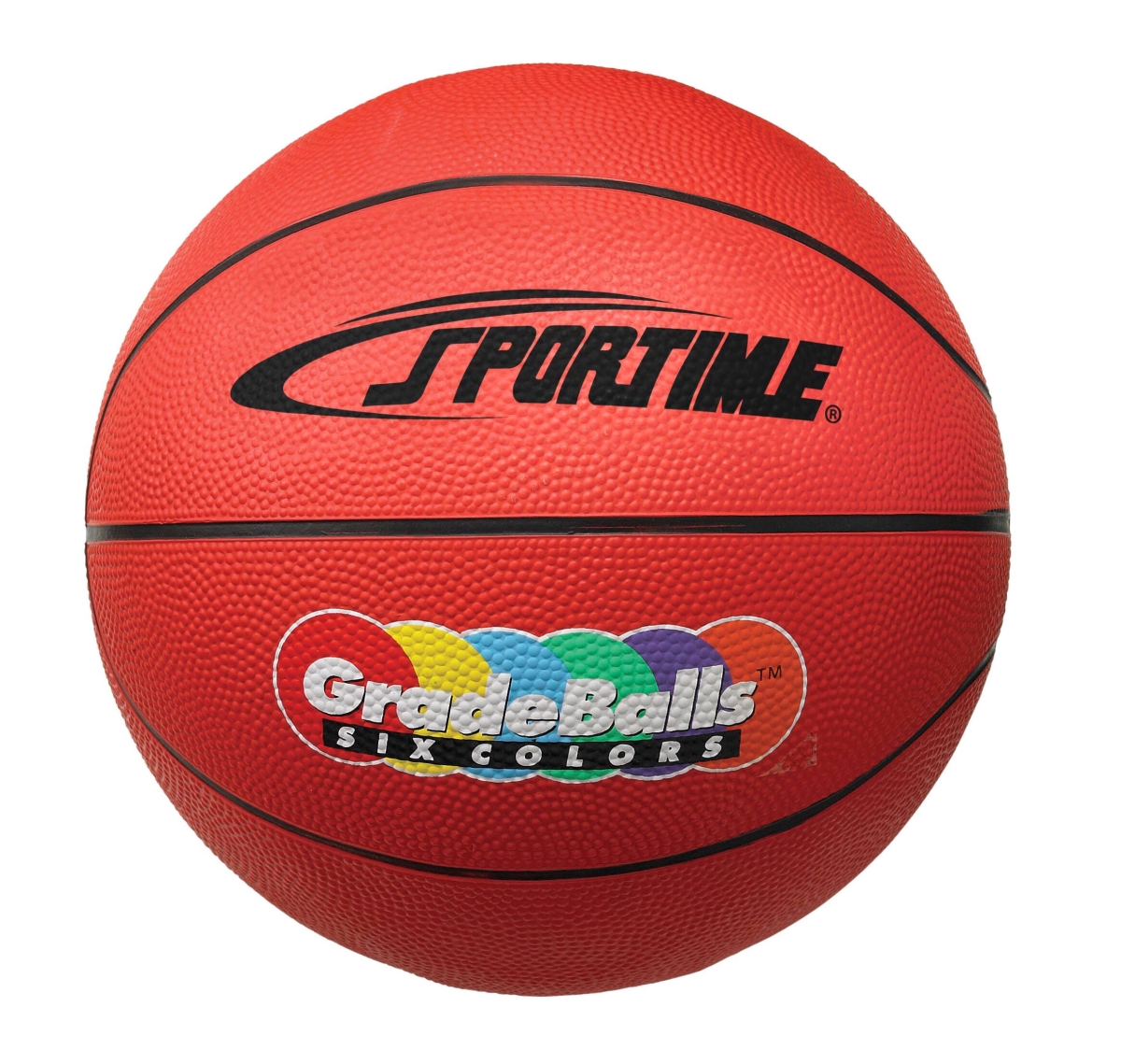1599271 11 in. Rubber Gradeball Mini Basketball, Red