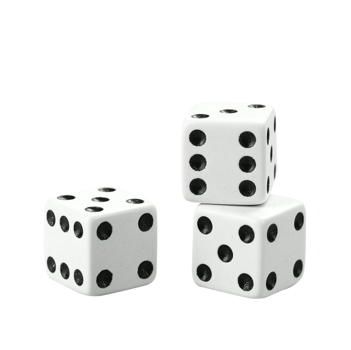 Picture of Achieve It 2105345 Dice Set - White with Black Dots - Set of 36