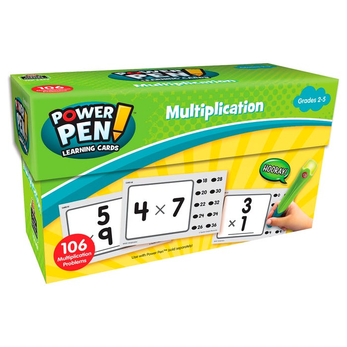 1568005 Power Pen Learning Cards - Multiplication - Grades 2 to 5