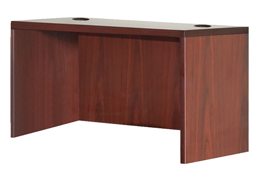 Picture of Lorell 1563867 Laminate Rectangular Desk Shell&#44; 47 x 29.5 x 29.5 in. - Mahogany