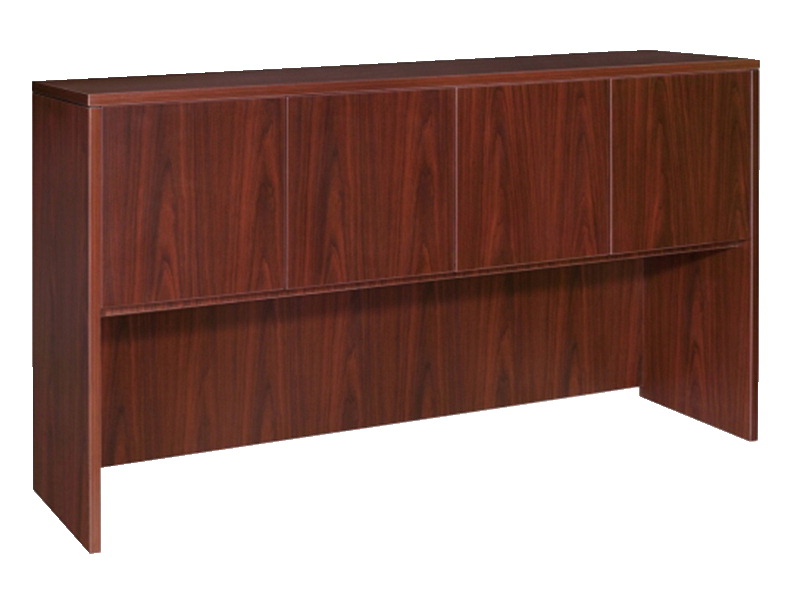 1563887 Laminate Hutch with Doors, 72 x 15 x 36 in. - Mahogany