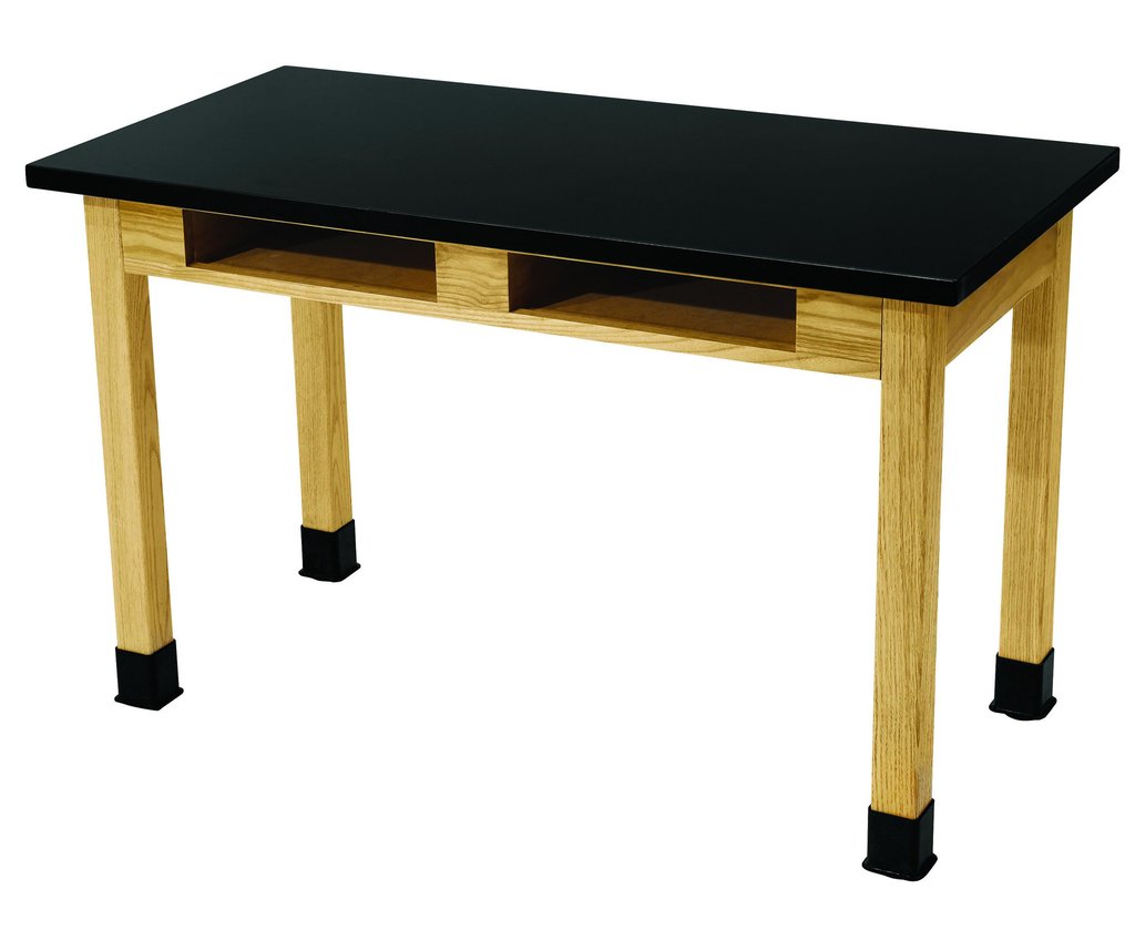 Picture of National Public Seatingrp 1467918 Science Lab Table 36 in. Chemres Top Dual Book Compartment - 30 x 60 in.