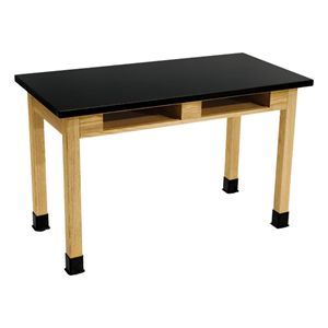 1467931 Science Lab Table Phenolic Top Dual Book Compartment - 30 x 72 in.