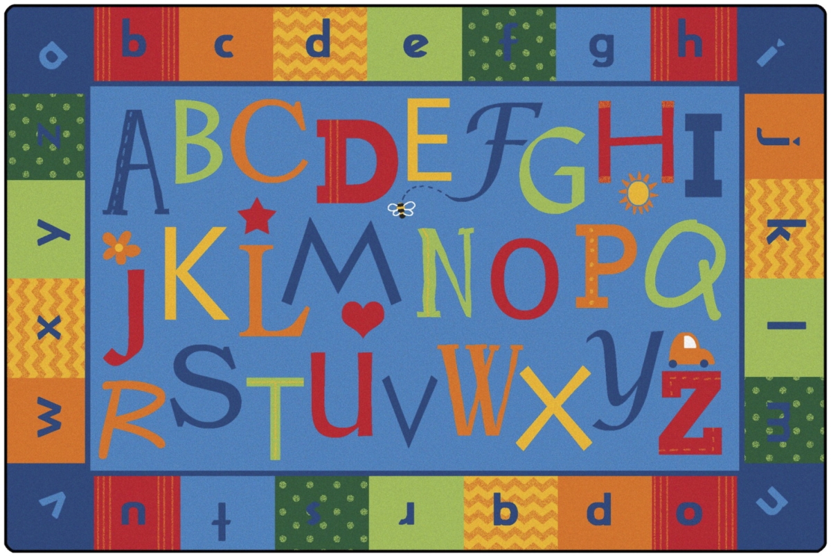 Picture of Carpets For Kids 1576122 KIDSoft Alphabet Around Carpet, 6 x 9 ft. - Primary