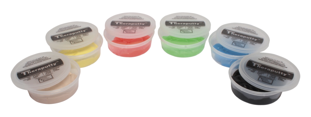 TheraPutty Antimicrobial Exercise Putty, 4 oz., Assorted Colors, Set Of 6