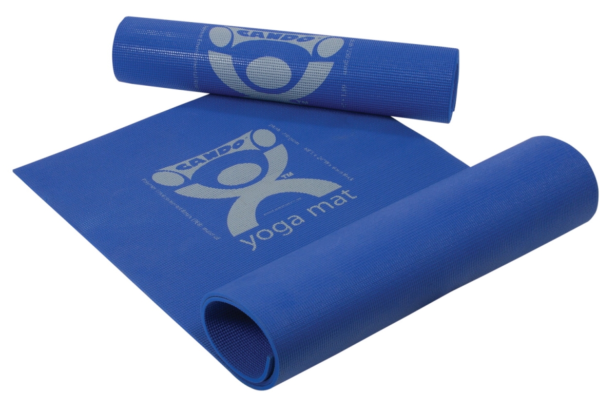 CanDo Eco-Friendly Premium Yoga Mat, Blue, 68" x 24" x 1/4"