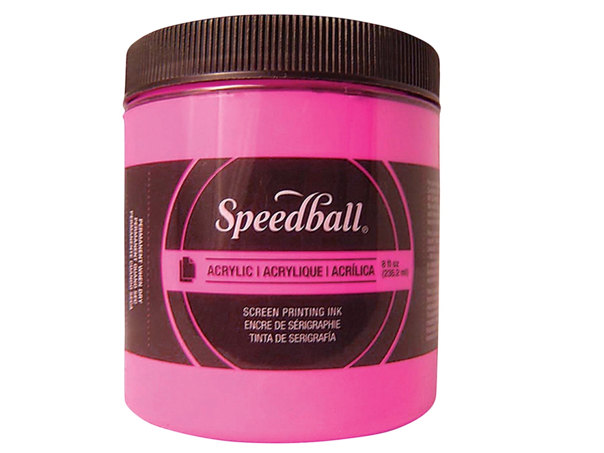 Picture of Speedball Art Products 382283 32 oz Fabric Screen Printing Ink Jar - Fluorescent Magenta