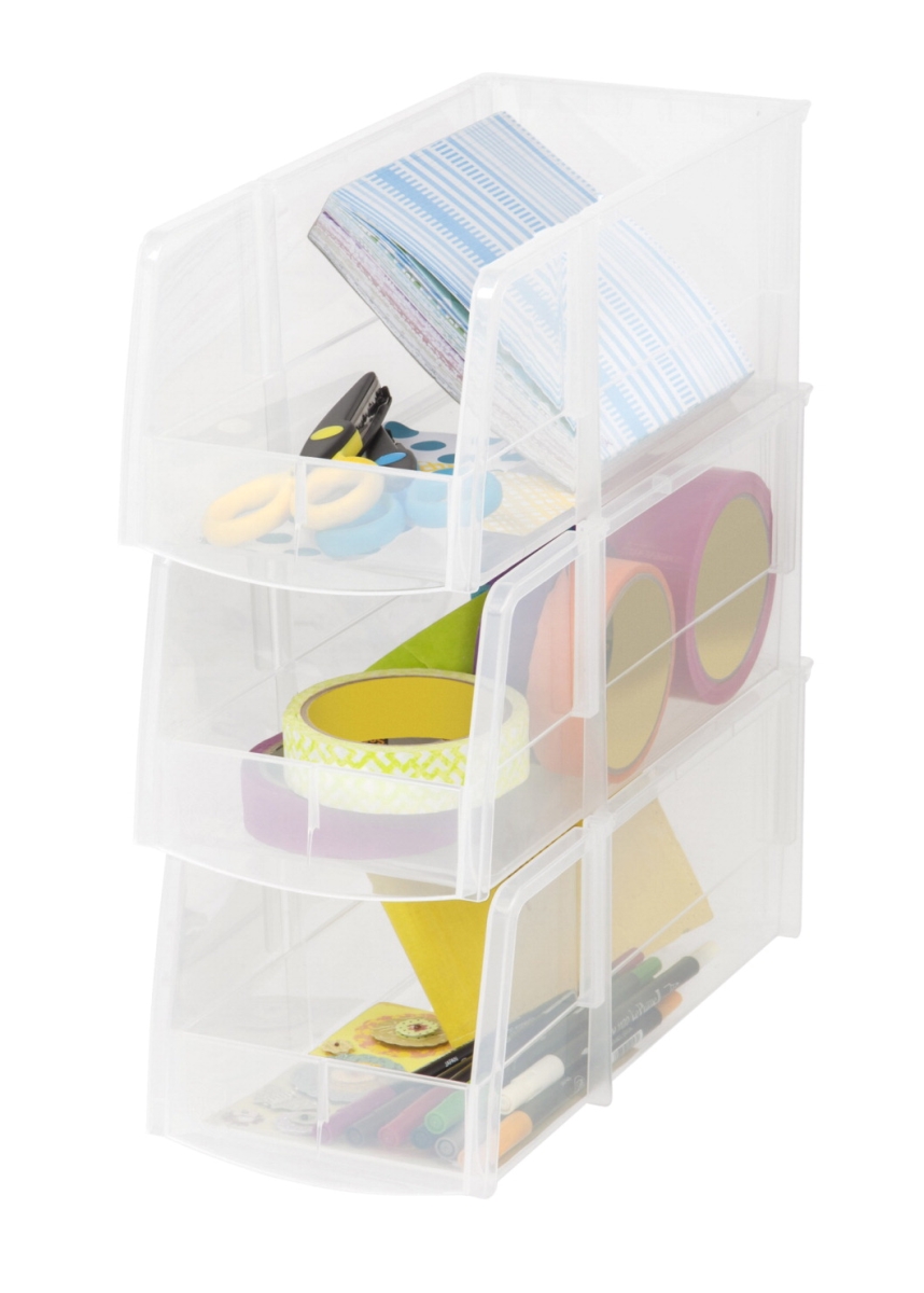 Picture of Iris USA 1571441 Large Supply Bin&#44; Clear 13 x 6 x 5 in