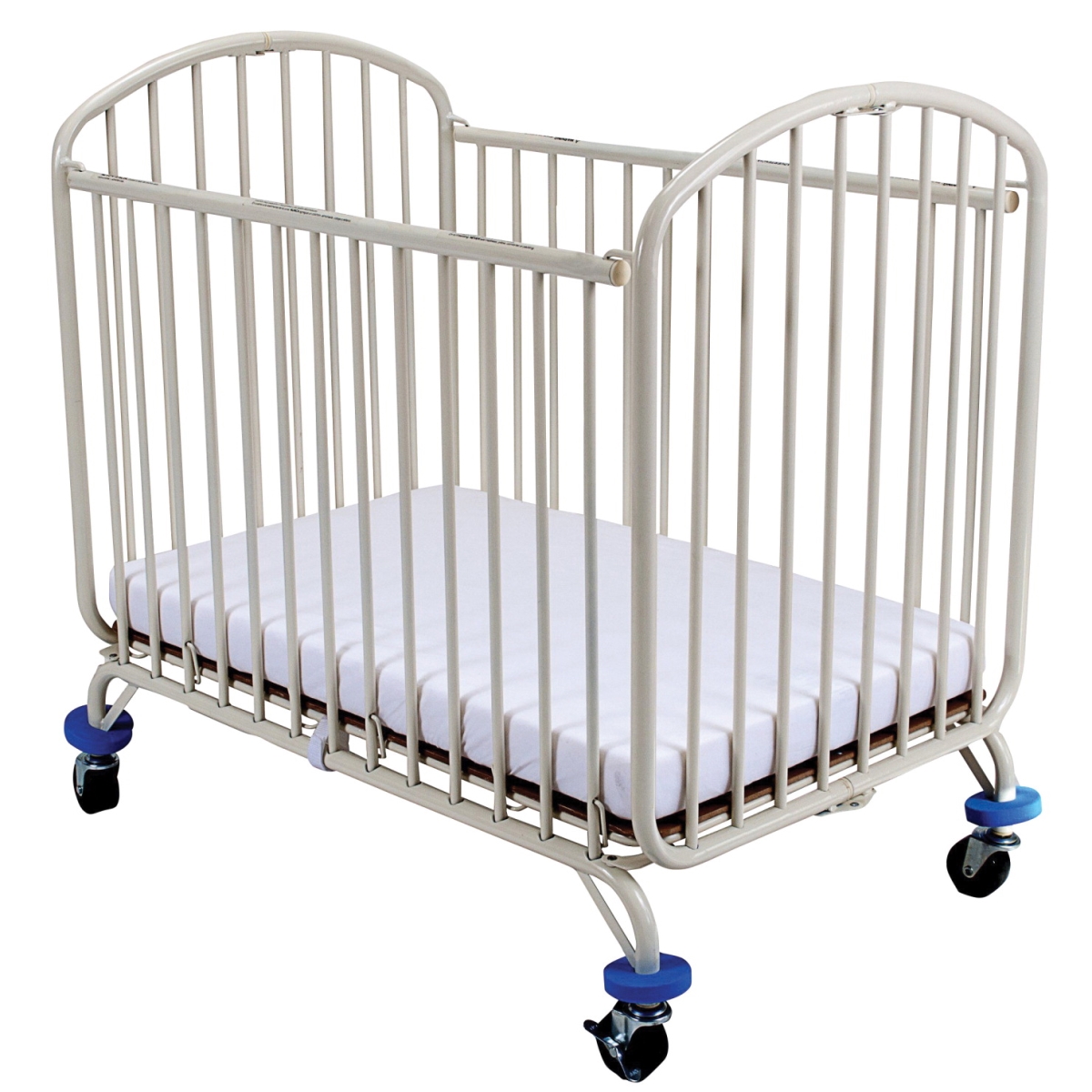 39.33 x 24.25 x 37.5 in. Folding Crib, White