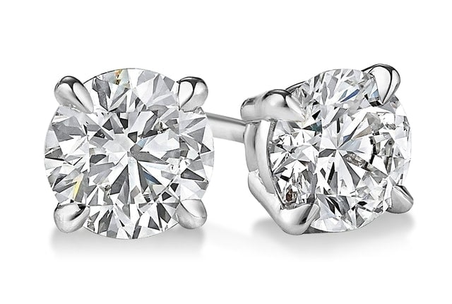 lge100wg  1ct t.w lab grown diamond studs earring FG-VS  in 14k basket  white gold ilano collection