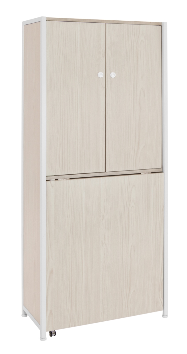 Picture of Studio Designs 13375 58.25 in. Tall Craft & Sewing Multipurpose Armoire with 23.25 in. Wide 27.25 in. Deep Drop Leaf Top & Storage Shelves&#44; White