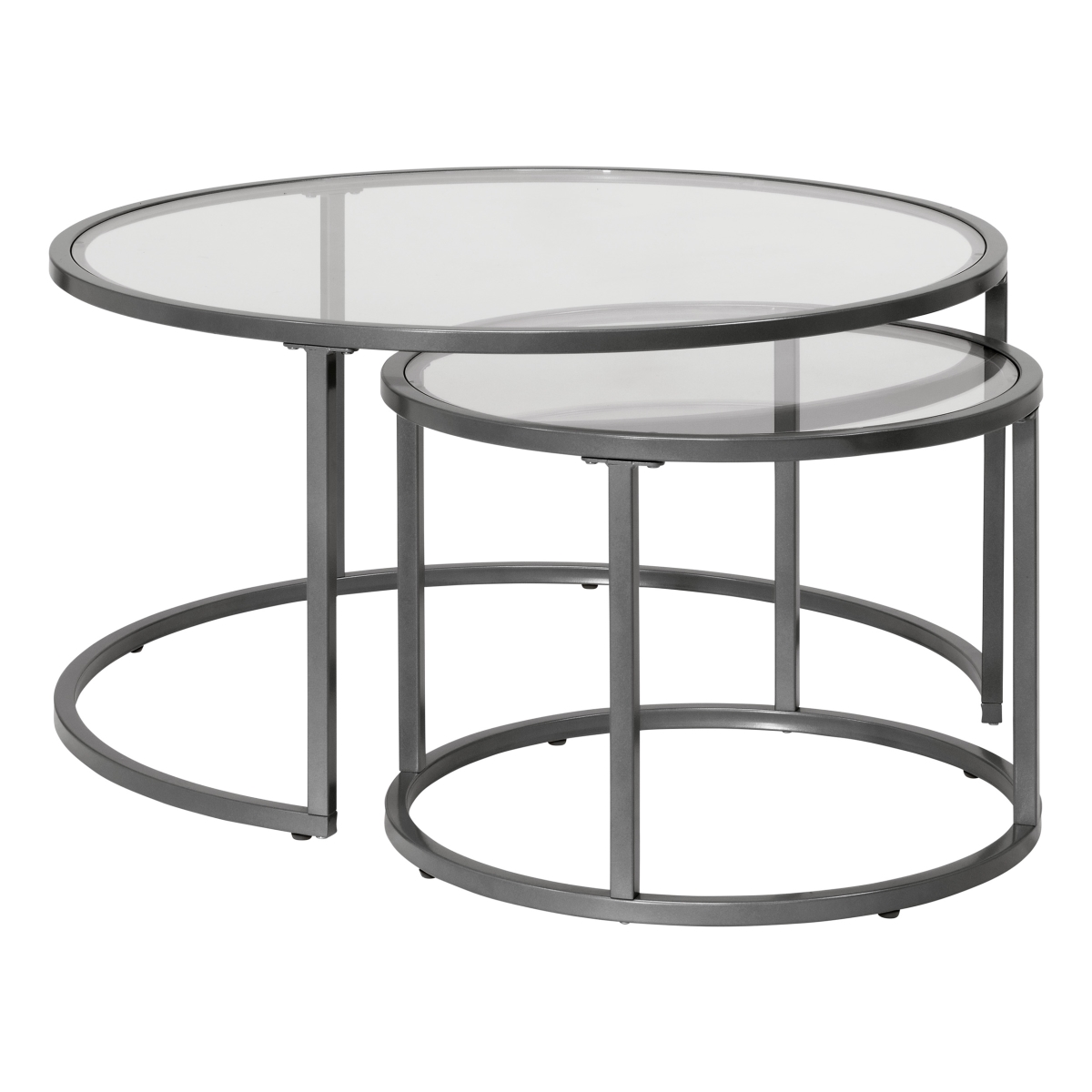 72059 Camber Elite Round Nesting Coffee Table, Pewter