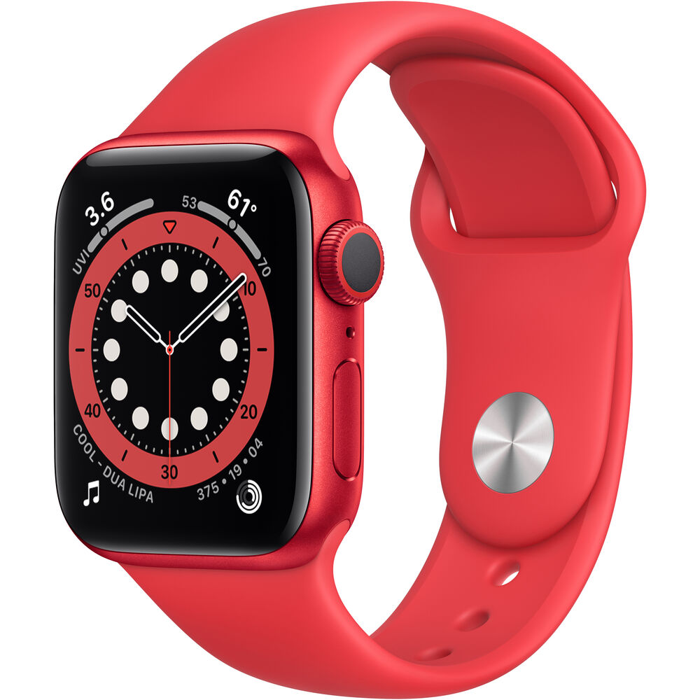 Picture of Apple M00A3LL-A 40 mm Series 6 GPS Apple Watch with Aluminum Sport Band&#44; Red