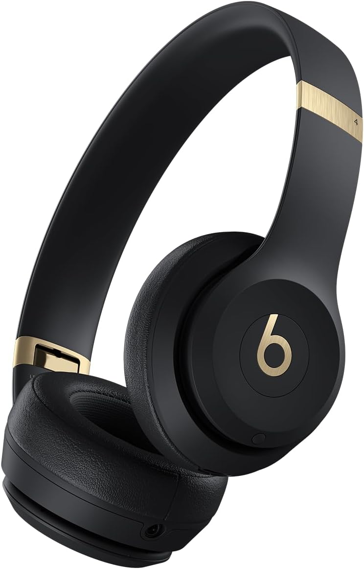 Picture of Beats MC2L4LL-A Solo 4 True Wireless On-Ear Headphones - Black & Gold