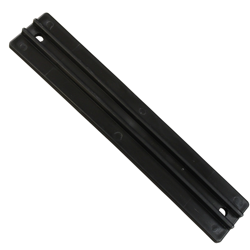 Black Battery Hold Down with Double Ridge On Bottom