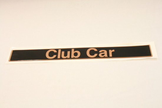 NP2000 18 x 2.25 in. Club Car DS Emblem - Black & Gold