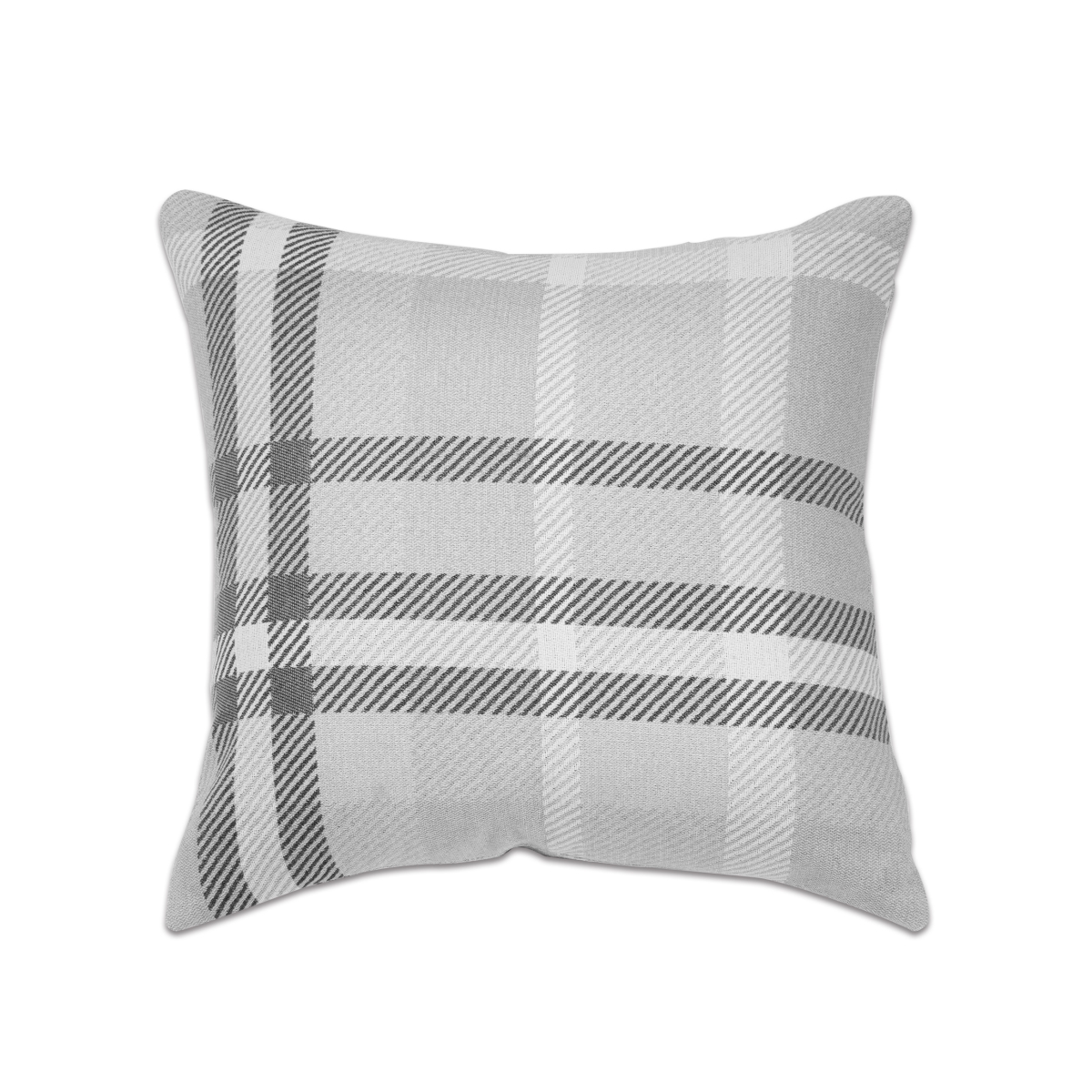 Picture of Astella TP18-FA32 18 x 18 in. Pacifica Tartan Charcoal Accent Throw Pillow&#44; Gray