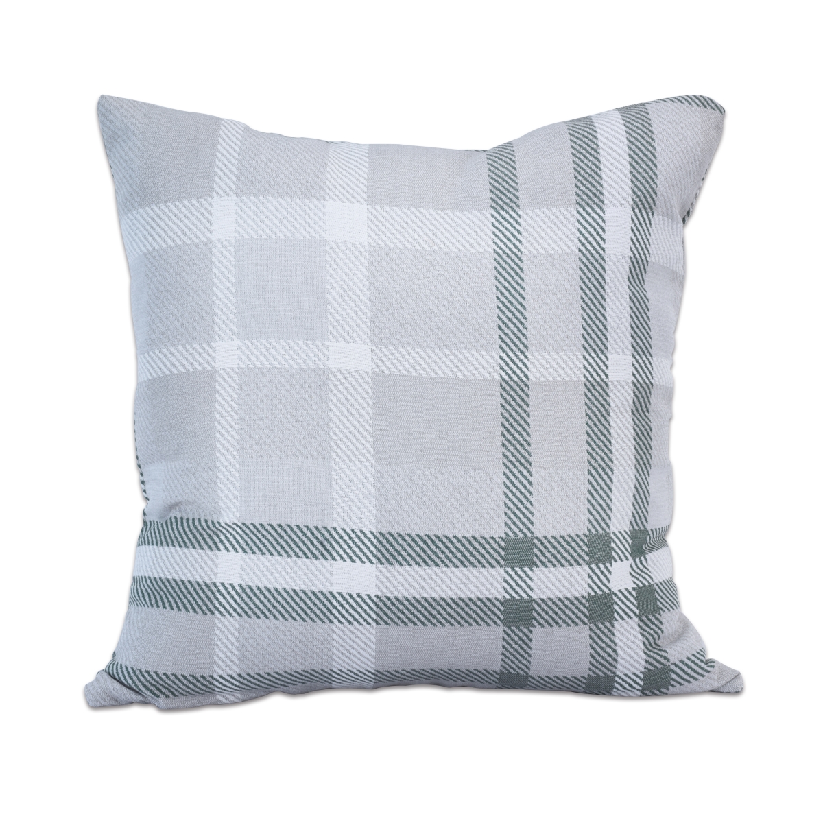 Picture of Astella TP24-FA35 24 x 24 in. Pacifica Tartan Jade Lounge Throw Pillow&#44; Gray & Green
