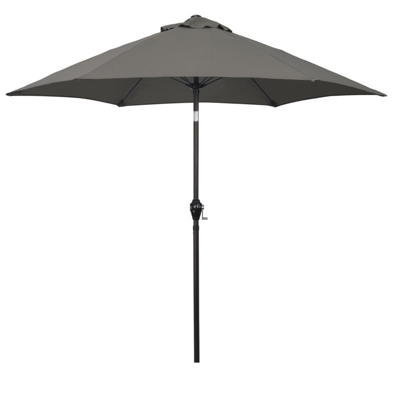 Picture of Astella 194061635575 9 ft. Aluminum Market Patio Umbrella with Fiberglass Ribs&#44; Crank Lift & Push-Button Tilt in Taupe Polyester