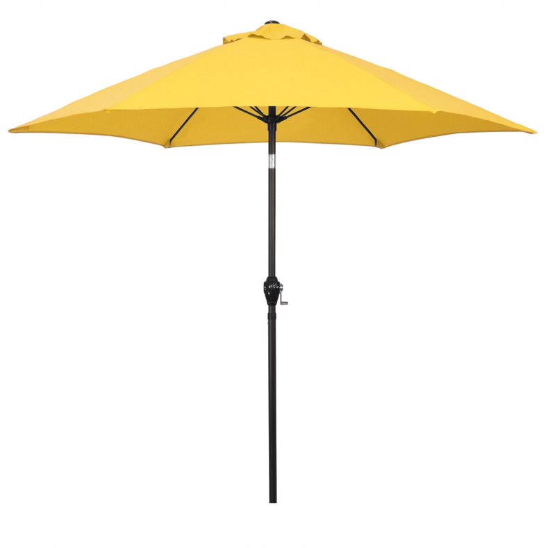 Picture of Astella 194061635612 9 ft. Aluminum Market Patio Umbrella with Fiberglass Ribs&#44; Crank Lift & Push-Button Tilt in Yellow Polyester