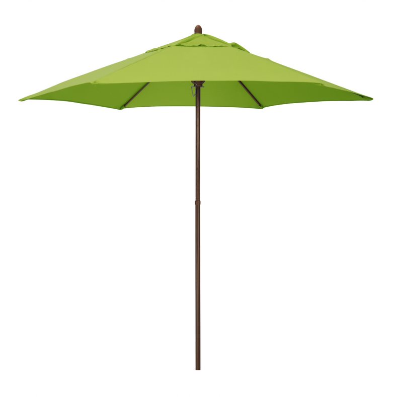 Picture of Astella 194061635698 9 ft. Wood-Grained Steel Market Patio Umbrella with Push Lift in Lime Green Polyester