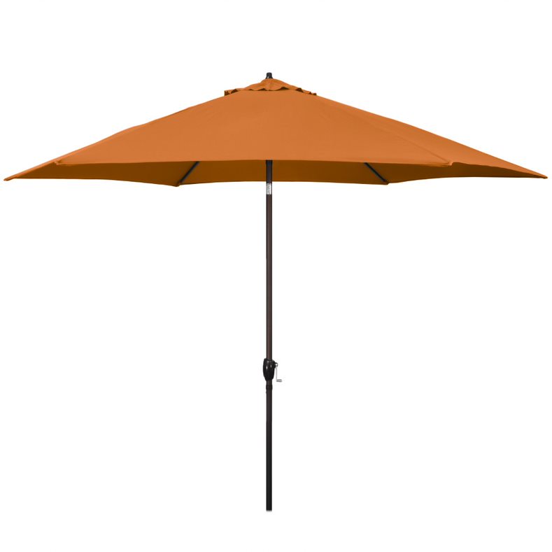 Picture of Astella 194061635834 11 ft. Aluminum Market Patio Umbrella with Crank Lift & Push-Button Tilt in Tuscan Polyester