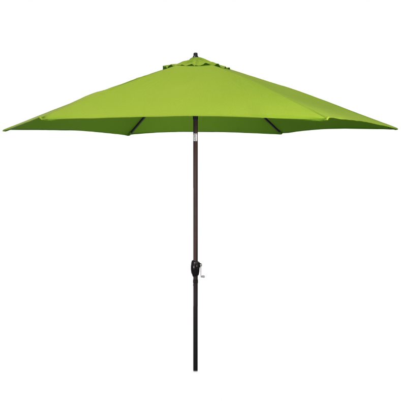 Picture of Astella 194061635858 11 ft. Aluminum Market Patio Umbrella with Crank Lift & Push-Button Tilt in Lime Green Polyester