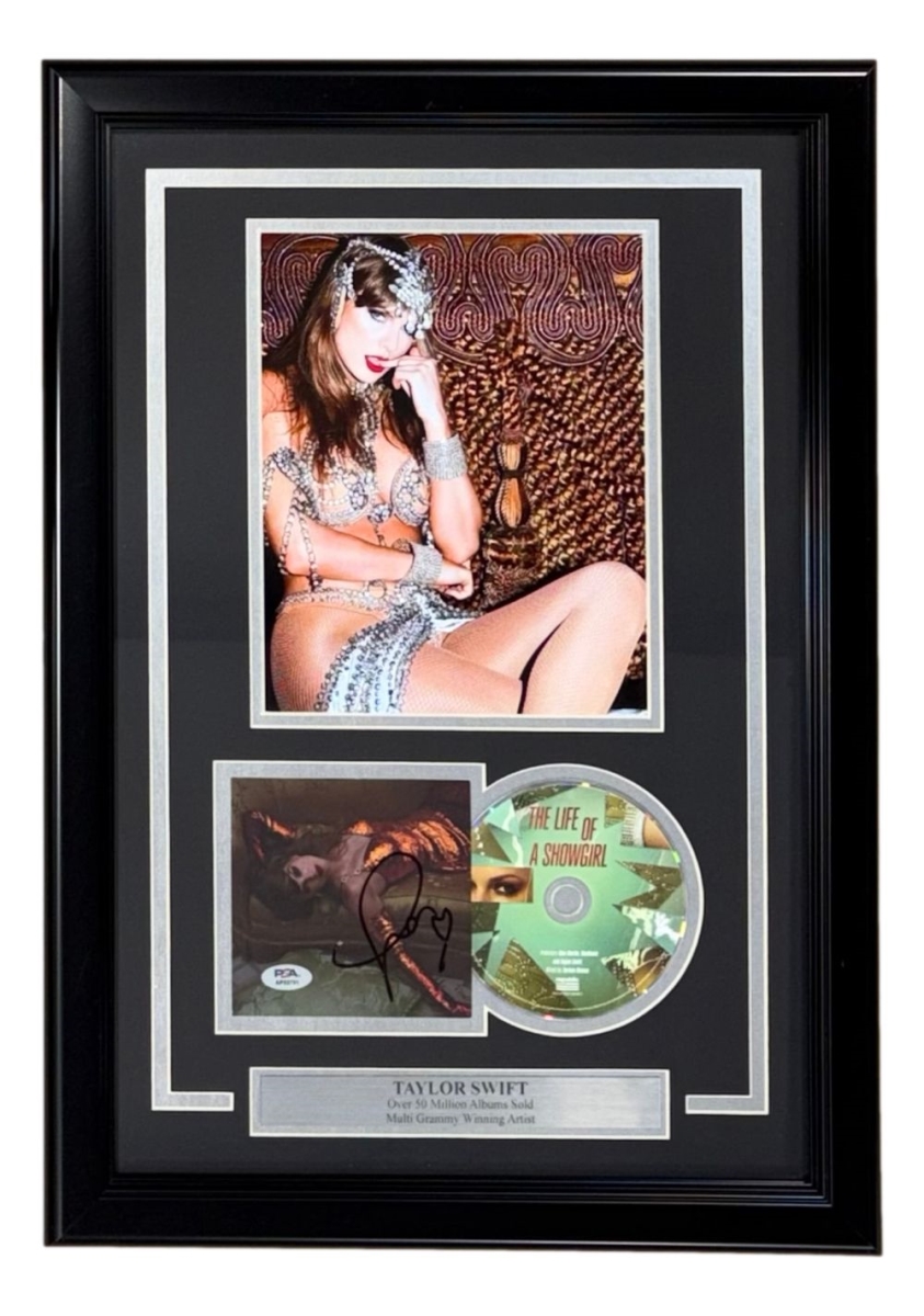 58922 Taylor Swift Signed Framed Insert with 8 x 10 in. Life Of A Showgirl Photo 2 PSA & DNA