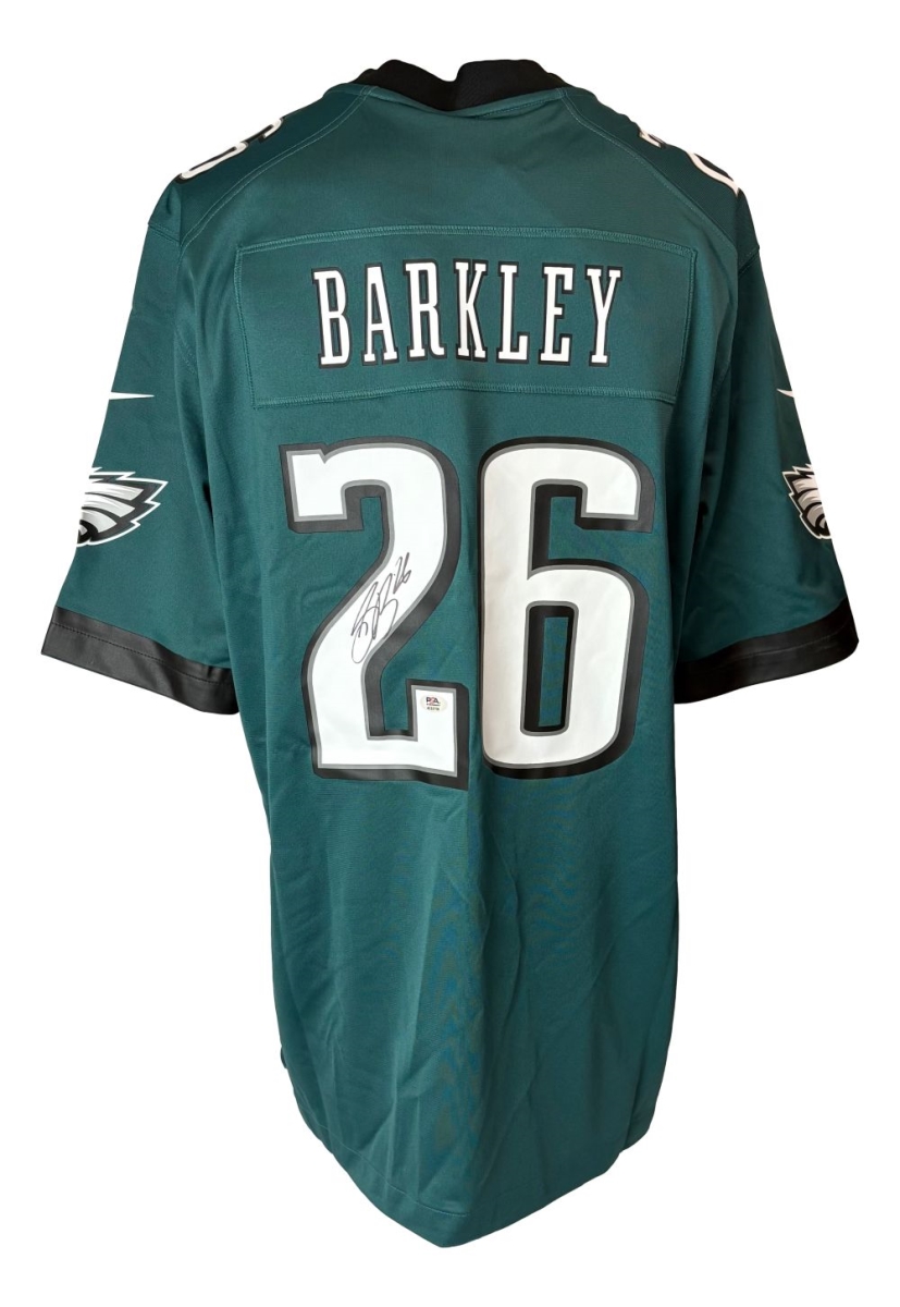 59092 Saquon Barkley Signed Philadelphia Eagles Nike Game Replica Jersey PSA & DNA