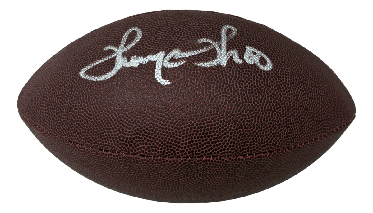 59156 Thurman Thomas Buffalo Bills Signed NFL Wilson Super Grip Football BAS