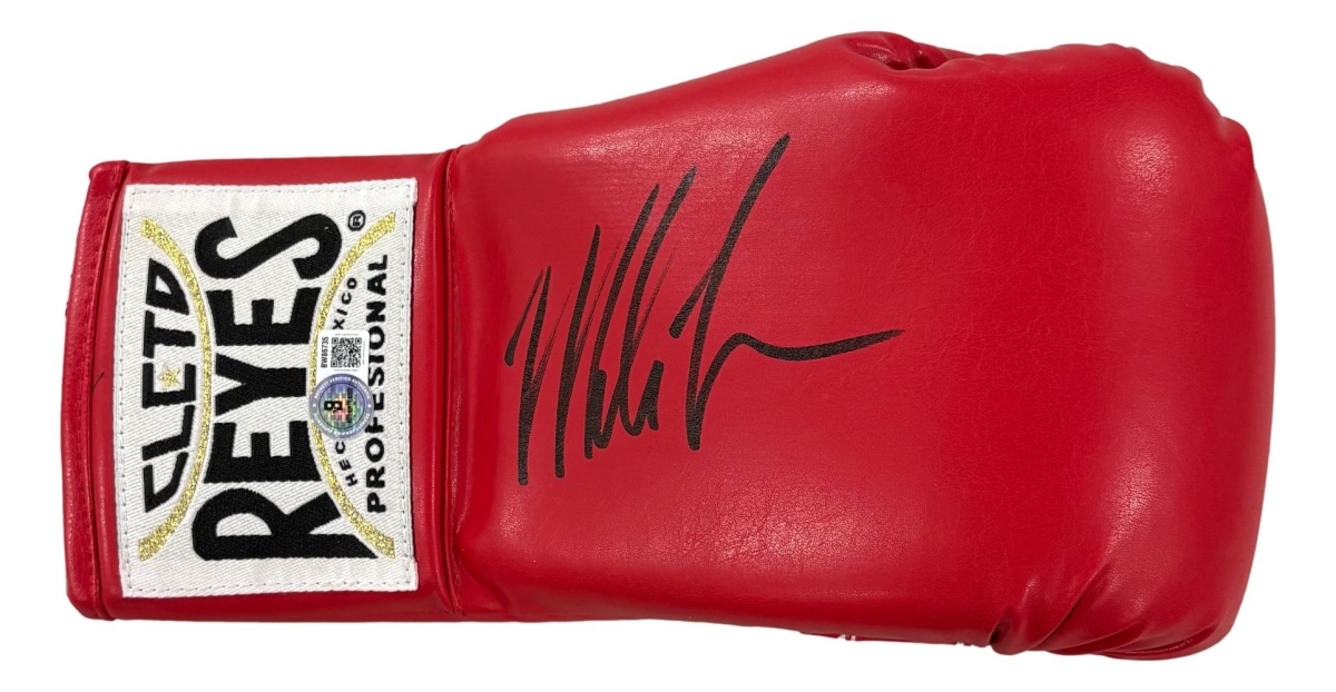 60868 Mike Tyson Signed Right Hand Red Cleto Reyes Boxing Glove BAS