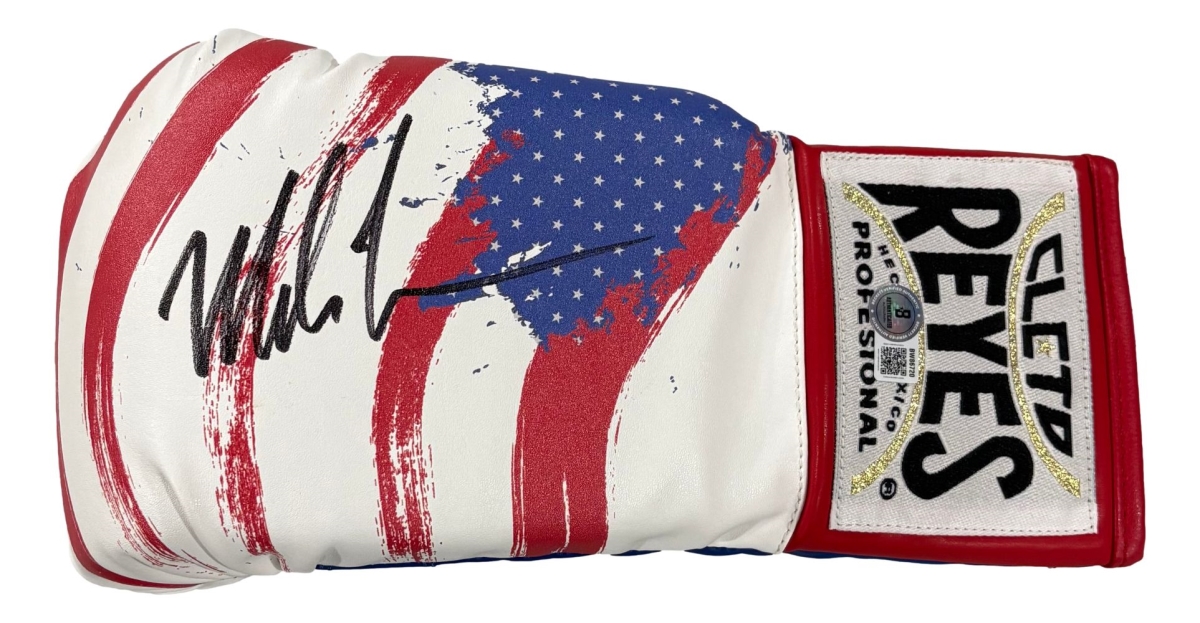 60874 Mike Tyson Signed Left Hand USA Cleto Reyes Boxing Glove BAS