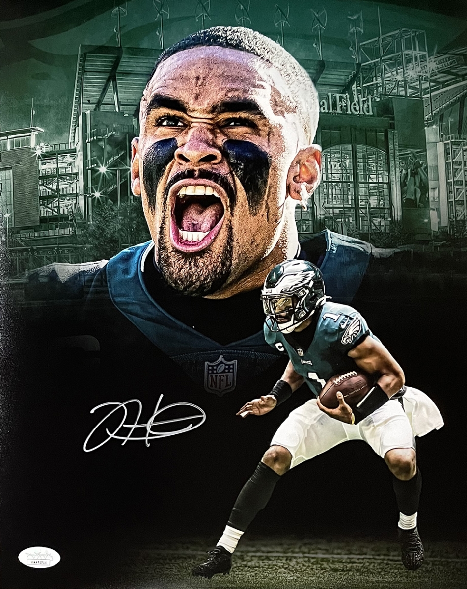 47481 Jalen Hurts Signed Philadelphia Eagles 11 x 14 in. Football Collage Photo JSA