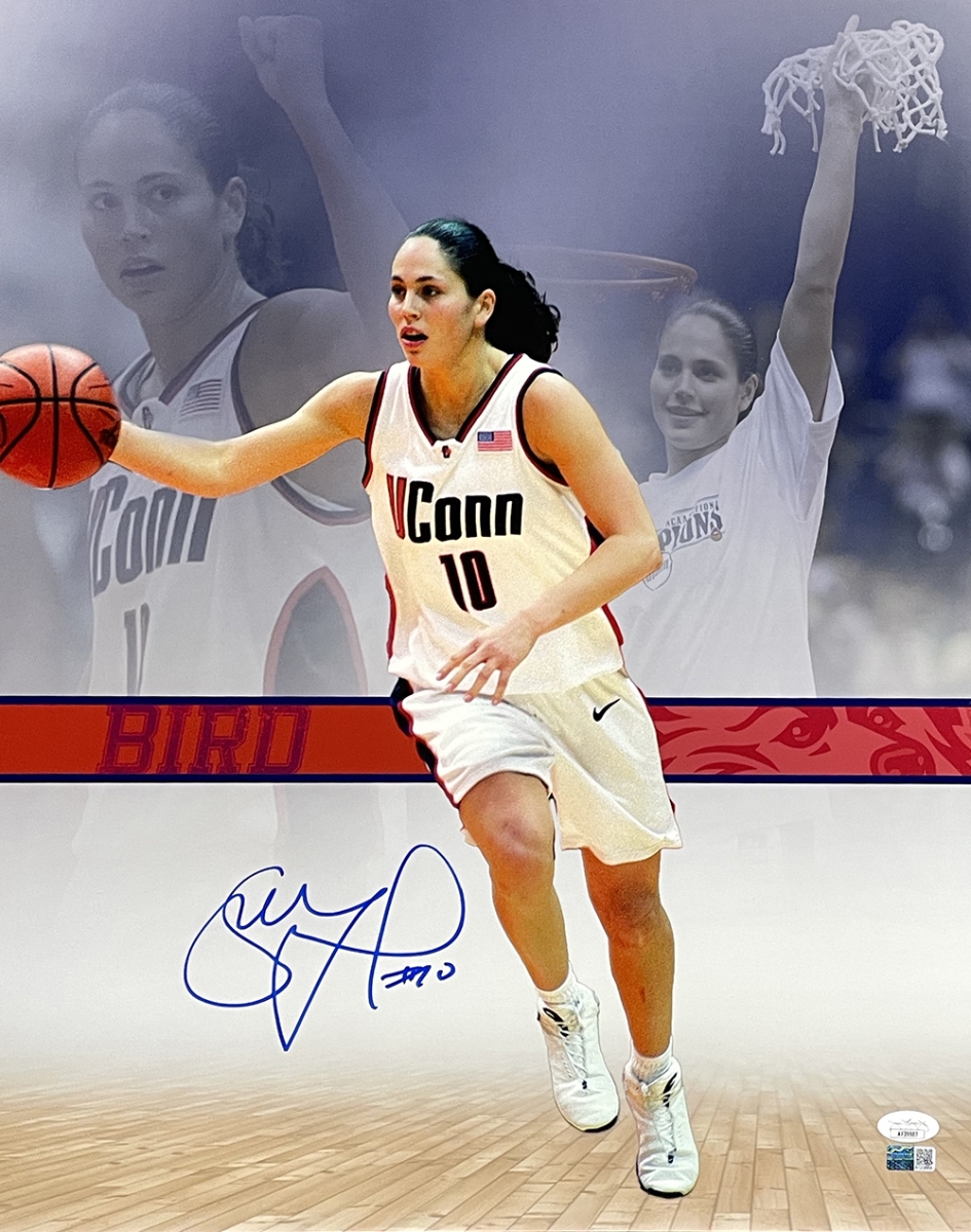 47624 Sue Bird Signed 16 x 20 in. UConn Huskies Collage Photo JSA Steiner