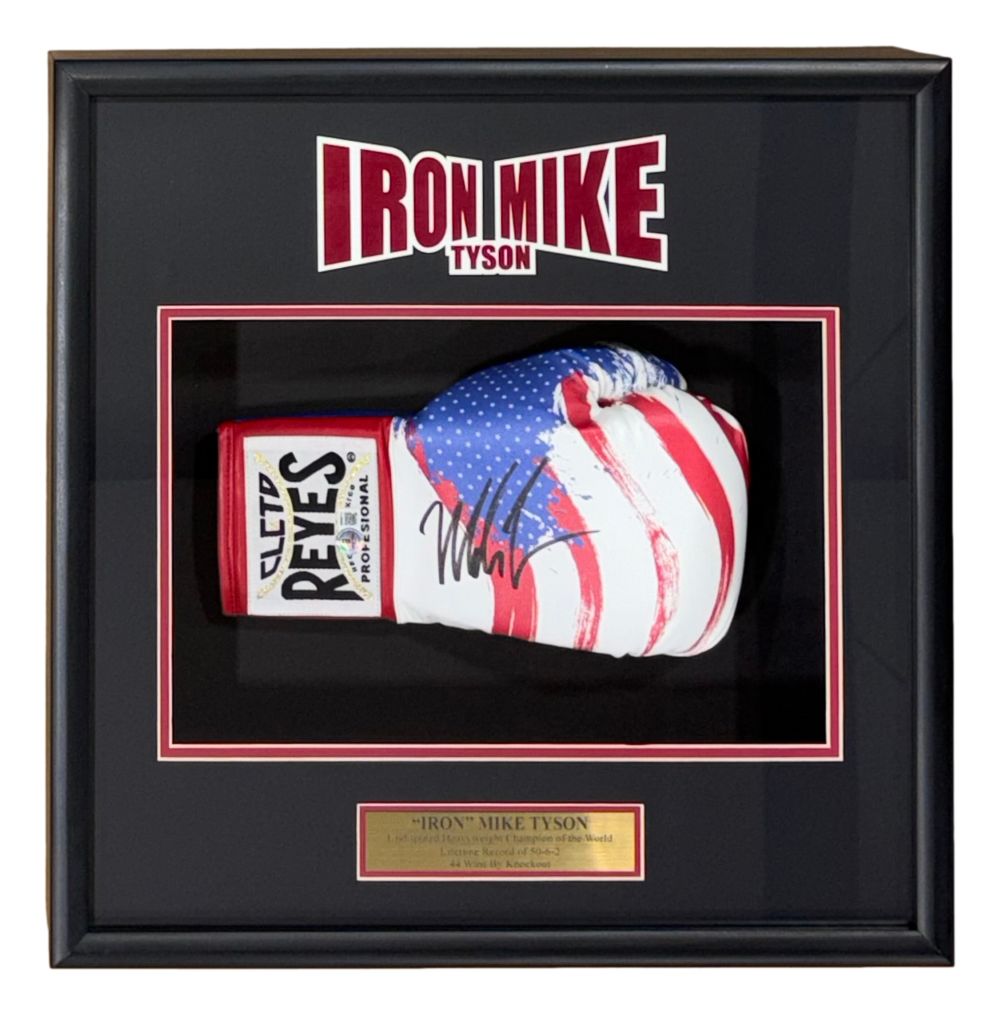 61162 Mike Tyson Signed USA Right Hand Cleto Reyes Boxing Glove Shadowbox BAS