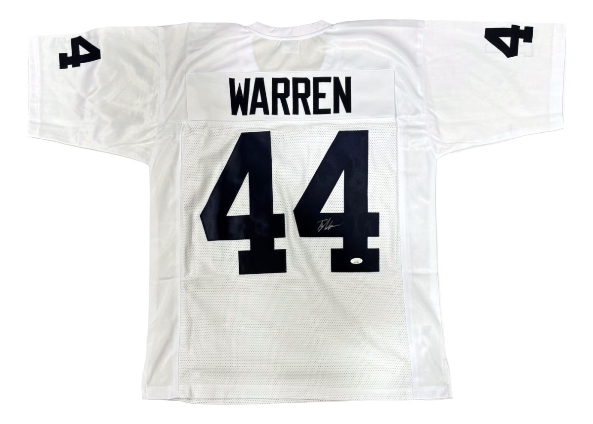59408 Tyler Warren Penn State Signed White Football Jersey JSA SD