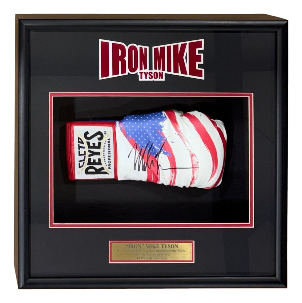 58970 Mike Tyson Signed USA Right Hand Cleto Reyes Boxing Glove Shadowbox JSA Holo