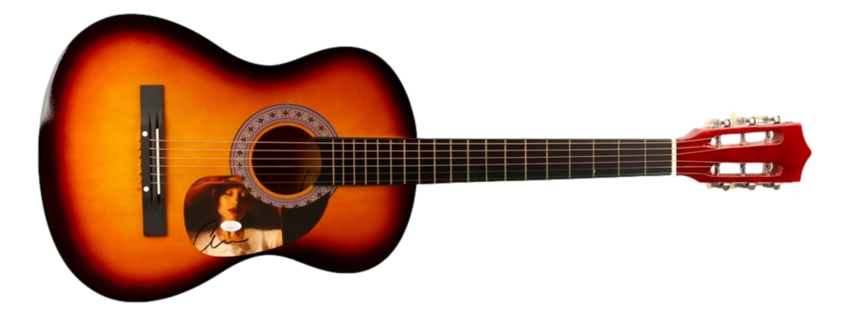 59709 Ariana Grande Signed Eternal Sunshine 38 in. Acoustic Guitar JSA Hologram