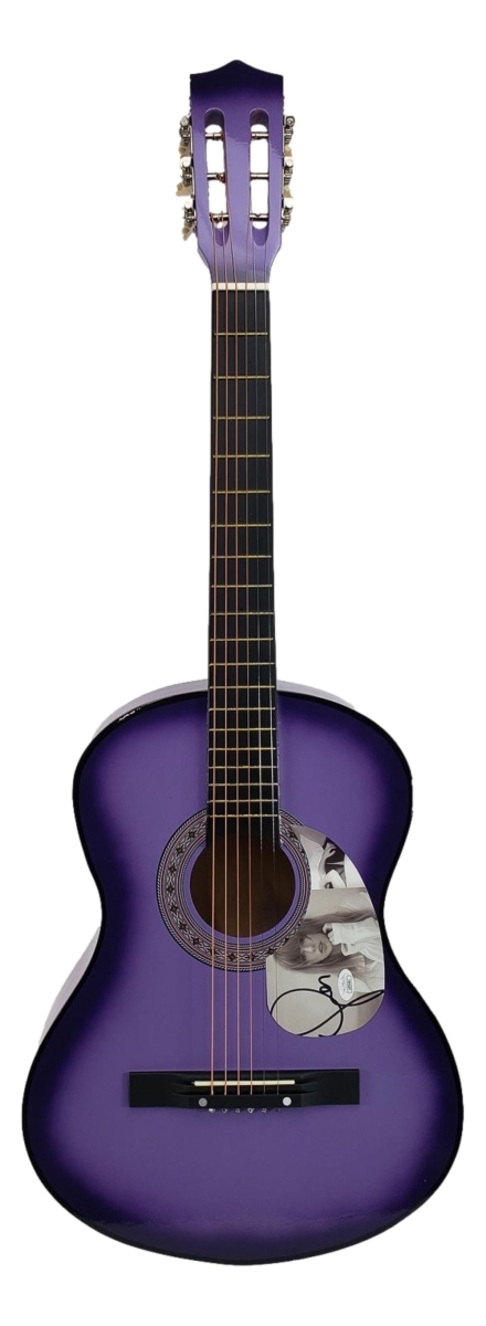 59718 Taylor Swift Signed Tortured Poets Department 38 in. Purple Acoustic Guitar JSA