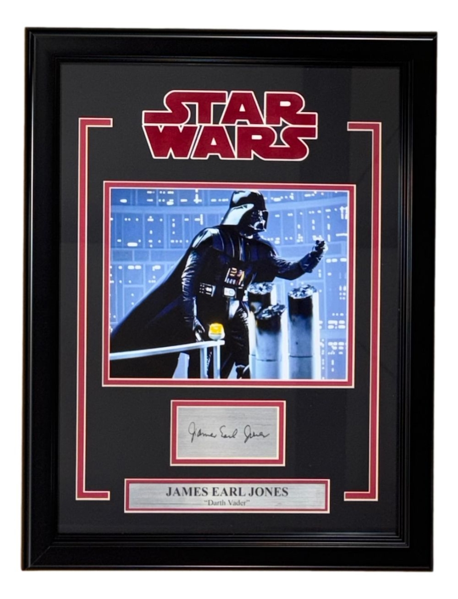 61406 James Earl Jones Framed 8 x 10 in. Star Wars Darth Vader Photo with Laser Engraved Auto