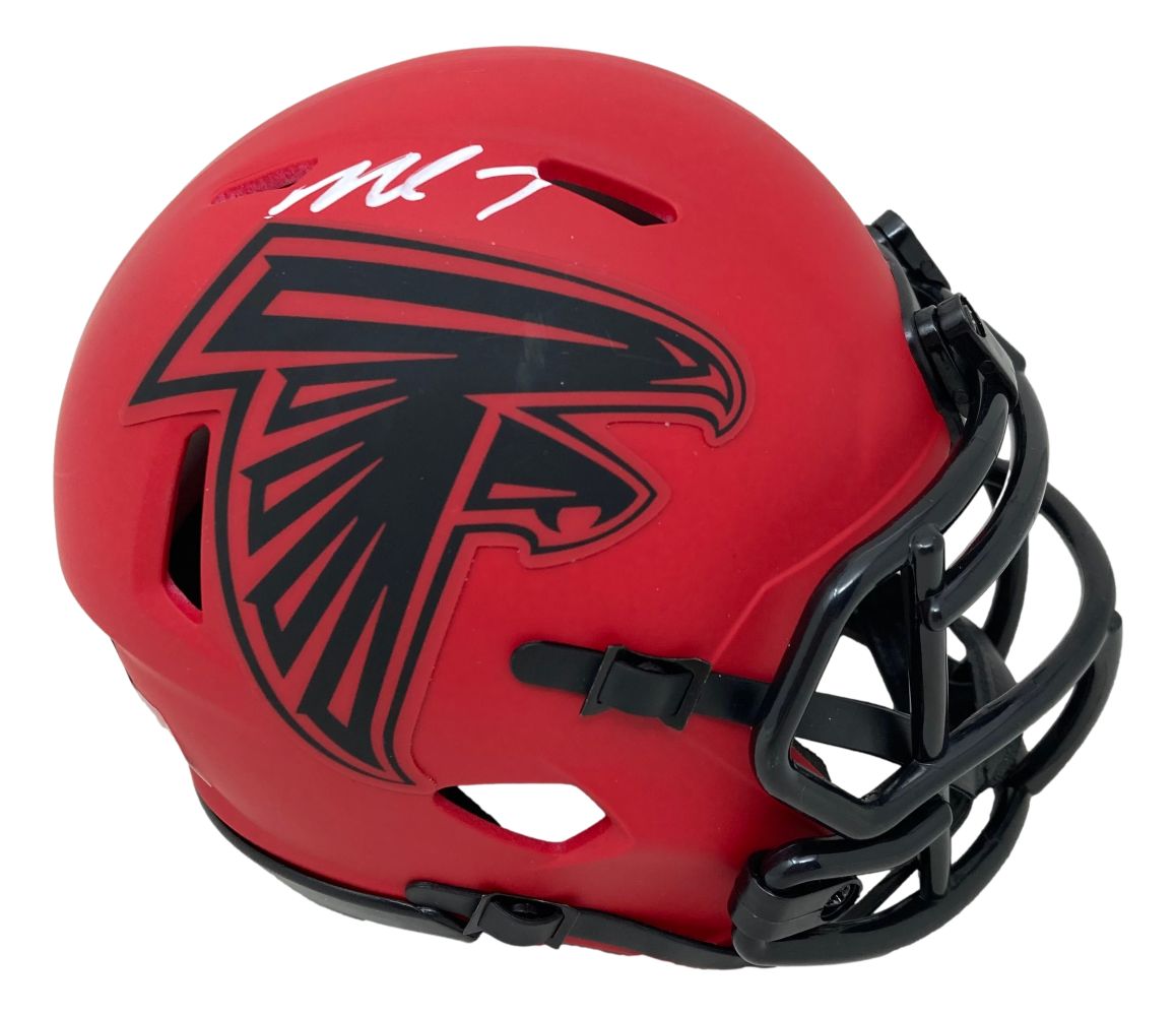 57637 Michael Vick Signed Atlanta Falcons Rave Mini Speed Helmet BAS