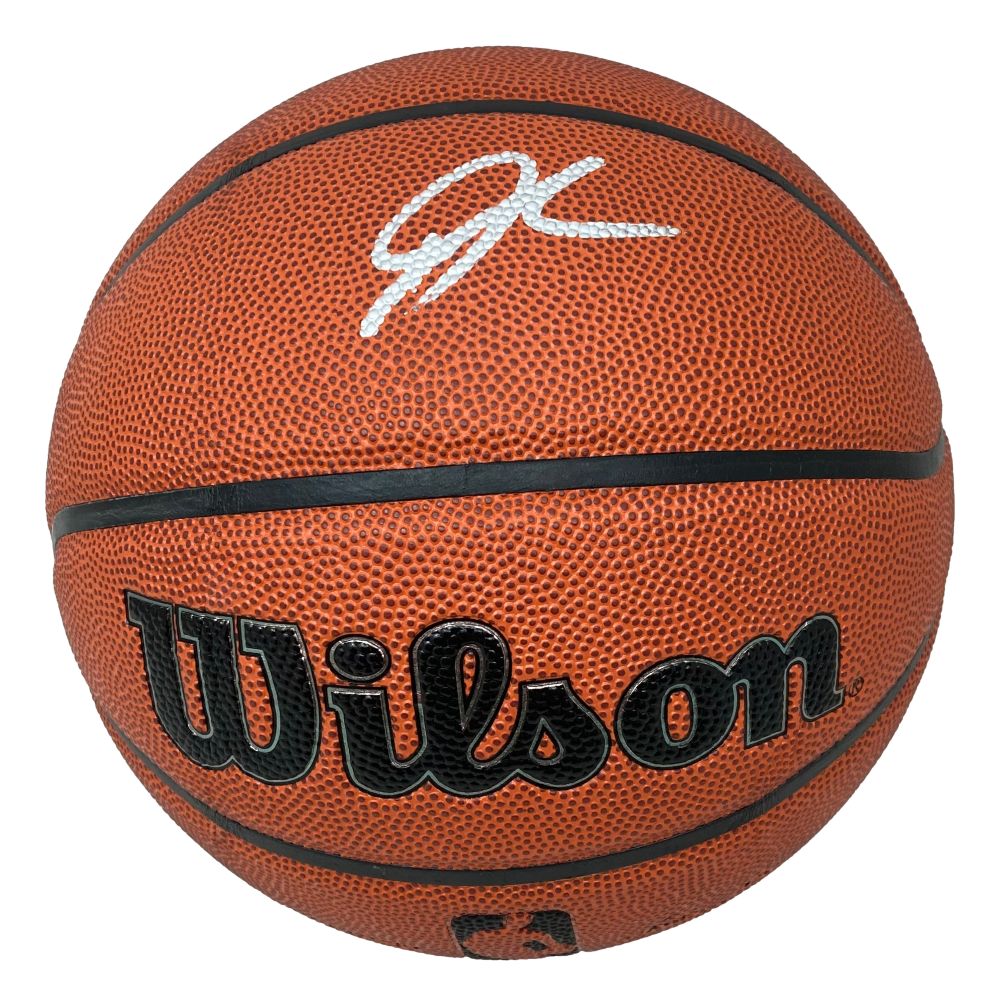 58007 Giannis Antetokounmpo Milwaukee Bucks Signed NBA Wilson I&O Basketball BAS