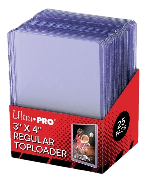61538 Lot of 2 Ultra Pro 3 x 4 in. Standard Trading Card Top Loader 25 Count Pack