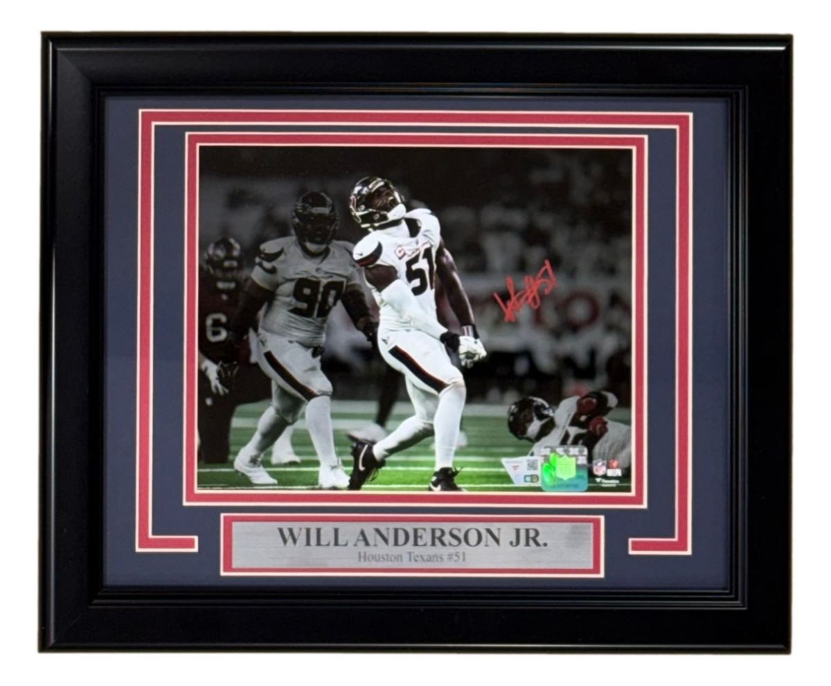 61600 Will Anderson Jr Signed Framed 8 x 10 in. Houston Texans Spotlight Photo Fanatics