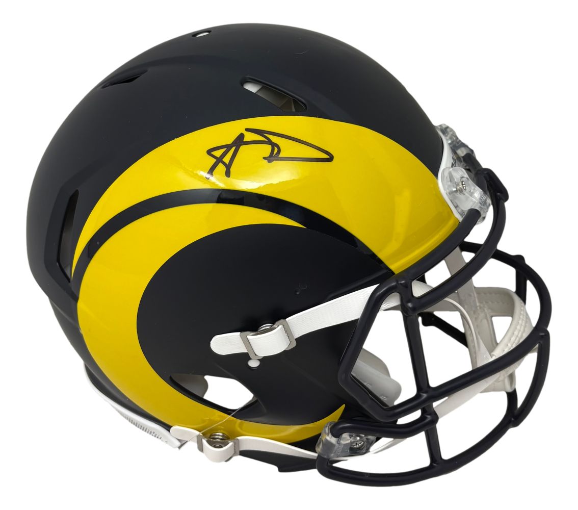 61752 Aaron Donald Signed Los Angeles Rams FS Eclipse Authentic Speed Helmet BAS