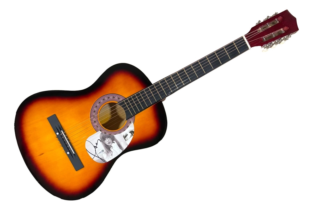 61803 Taylor Swift Signed 38 in. Sunburst Acoustic Guitar JSA QR Hologram